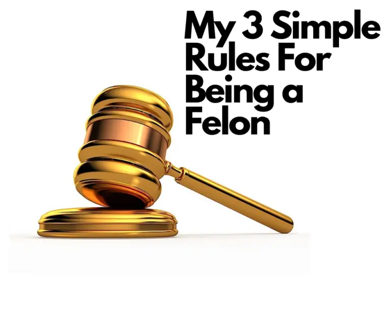 MY THREE SIMPLE RULES FOR BEING A CONVICTED FELON – PART I
