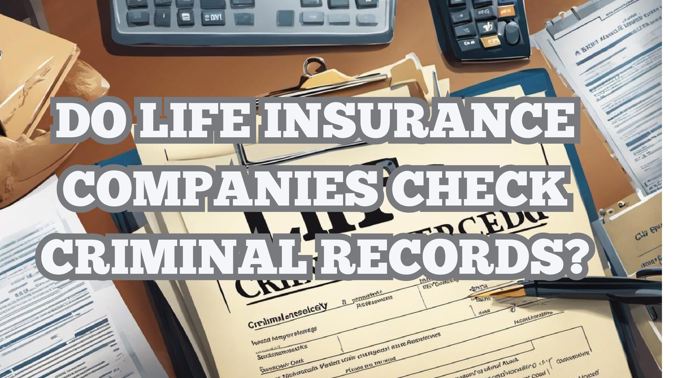 DO LIFE INSURANCE COMPANIES CHECK CRIMINAL RECORDS